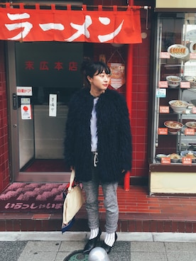 「アイテム（ブーティ）」を使った、気分屋ファッションさん（レディース・152cm）の冬コーディネート