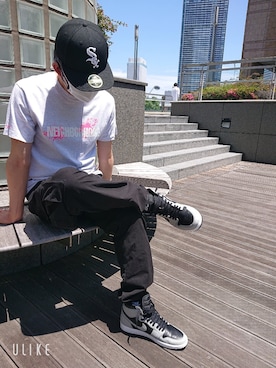「UNDEFEATED （アンディフィーテッド）のアイテム（カーゴパンツ）」を使った、itsuka&Tさん（メンズ・180cm）の夏コーディネート