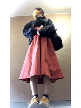「RODEO CROWNS WIDE BOWL（ロデオクラウンズワイドボウル）のアイテム（ブルゾン）」を使った、a...d-s2..aさん（レディース・165cm）の冬コーディネート