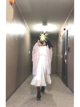 「andme（アンドミー）のアイテム（その他アウター）」を使った、a...d-s2..aさん（レディース・165cm）の冬コーディネート