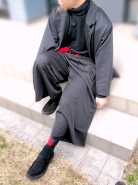 「バラ柄」｜「アイテム（ジャケット/アウター）」を使った、TaKuさん（メンズ・161cm）の春コーディネート