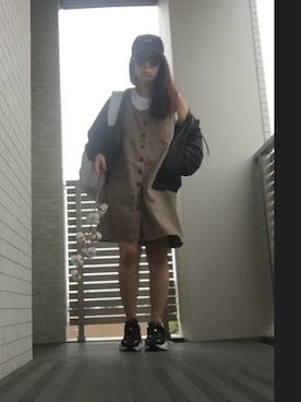 「BBQ」｜「アイテム（オールインワン・サロペット）」を使った、Ikuppyさん（レディース・160cm）の夏コーディネート