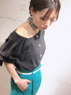 「スクエアネック(ネック)」｜Akihooooo!さん（レディース・153cm）の春コーディネート