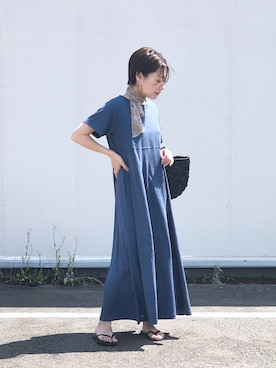 「トングサンダル」｜「アイテム（財布/小物）」を使った、Akihooooo!さん（レディース・153cm）の夏コーディネート