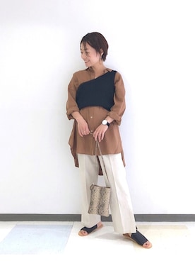 「フレンチリネン」｜Akihooooo!さん（レディース・153cm）の夏コーディネート