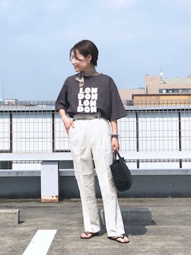 「トングサンダル」｜「アイテム（財布/小物）」を使った、Akihooooo!さん（レディース・153cm）の夏コーディネート
