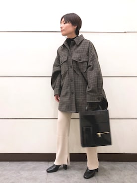 「LOWRYS FARM（ローリーズファーム）のストレッチヒールブーツ　851418（ブーツ）」を使った、Akihooooo!さん（レディース・153cm）の秋コーディネート