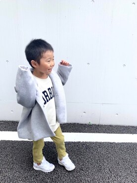 「LOWRYS FARM（ローリーズファーム）のアイテム（その他アウター）」を使った、Akihooooo!さん（キッズ・100cm）の秋コーディネート