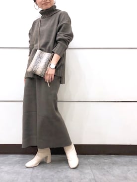 「LOWRYS FARM（ローリーズファーム）のストレッチヒールブーツ　851418（ブーツ）」を使った、Akihooooo!さん（レディース・153cm）の秋コーディネート