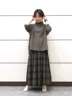 「LOWRYS FARM（ローリーズファーム）のストレッチヒールブーツ　851418（ブーツ）」を使った、Akihooooo!さん（レディース・153cm）の秋コーディネート
