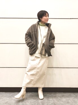 「LOWRYS FARM（ローリーズファーム）のストレッチヒールブーツ　851418（ブーツ）」を使った、Akihooooo!さん（レディース・153cm）の秋コーディネート