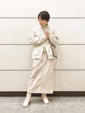 「LOWRYS FARM（ローリーズファーム）のストレッチヒールブーツ　851418（ブーツ）」を使った、Akihooooo!さん（レディース・153cm）の秋コーディネート