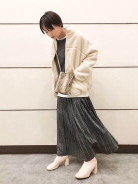 「LOWRYS FARM（ローリーズファーム）のストレッチヒールブーツ　851418（ブーツ）」を使った、Akihooooo!さん（レディース・153cm）の秋コーディネート