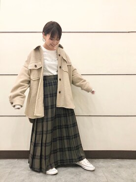 「甘辛mix」｜「アイテム（その他アウター）」を使った、Akihooooo!さん（レディース・153cm）の秋コーディネート