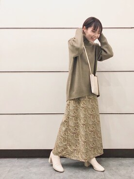 「LOWRYS FARM（ローリーズファーム）のストレッチヒールブーツ　851418（ブーツ）」を使った、Akihooooo!さん（レディース・153cm）の秋コーディネート