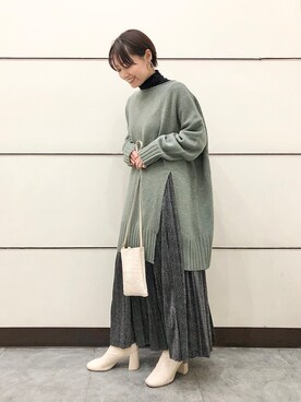 「LOWRYS FARM（ローリーズファーム）のストレッチヒールブーツ　851418（ブーツ）」を使った、Akihooooo!さん（レディース・153cm）の秋コーディネート