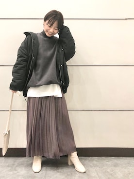 「LOWRYS FARM（ローリーズファーム）のストレッチヒールブーツ　851418（ブーツ）」を使った、Akihooooo!さん（レディース・153cm）の秋コーディネート