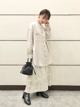 「LOWRYS FARM（ローリーズファーム）のストレッチヒールブーツ　851418（ブーツ）」を使った、Akihooooo!さん（レディース・153cm）の冬コーディネート