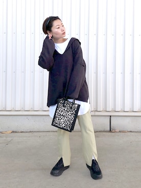 「アイテム（カチューシャ）」を使った、Akihooooo!さん（レディース・153cm）の春コーディネート