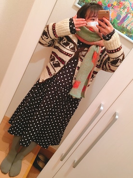 「文化屋雑貨店（ブンカヤザッカテン）のアイテム」を使った、tamayoさん（レディース・148cm）の冬コーディネート