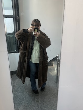 「韓国」｜「アイテム（その他アウター）」を使った、ﾋﾞｮﾙさん（レディース・153cm）の冬コーディネート