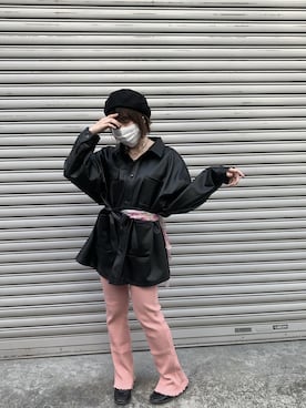 「TODAYFUL（トゥデイフル）のアイテム（ハンチング/ベレー帽）」を使った、ﾋﾞｮﾙさん（レディース・153cm）の春コーディネート