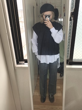 「TODAYFUL（トゥデイフル）のアイテム（ハンチング/ベレー帽）」を使った、ﾋﾞｮﾙさん（レディース・153cm）の秋コーディネート
