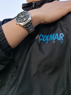 「COLMAR（コルマール）のアイテム」を使った、豚麺さん（メンズ・172cm）の春コーディネート