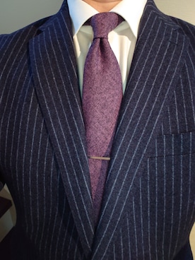 「UNITED ARROWS（ユナイテッドアローズ）のアイテム（ネクタイピン）」を使った、豚麺さん（メンズ・172cm）の冬コーディネート