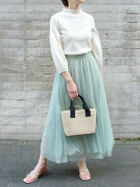 ニット セーターを使った 7分袖 のレディース人気ファッションコーディネート Wear