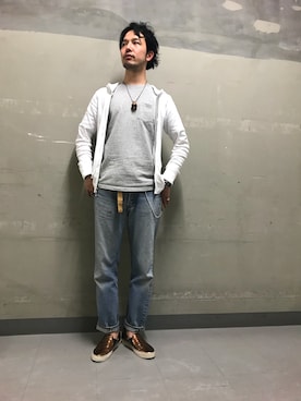 「wings+horns（ウィングスアンドホーンズ）のアイテム」を使った、mo_jya_taさん（メンズ・178cm）の春コーディネート