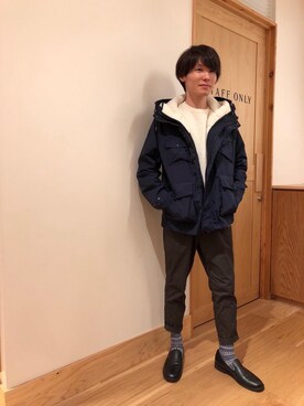 「coenスタッフスタイリング」｜「アイテム（マウンテンパーカー）」を使った、コーエン かきぬまさん（メンズ・166cm）の秋コーディネート