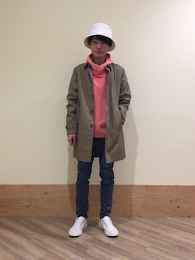 「coen（コーエン）のアイテム（スリッポン）」を使った、コーエン かきぬまさん（メンズ・167cm）の冬コーディネート