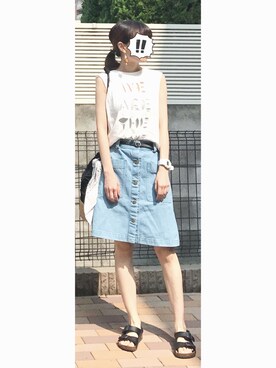「URBAN RESEARCH（アーバンリサーチ）のアイテム（ピアス（両耳用））」を使った、WTIN さん（レディース・157cm）の夏コーディネート