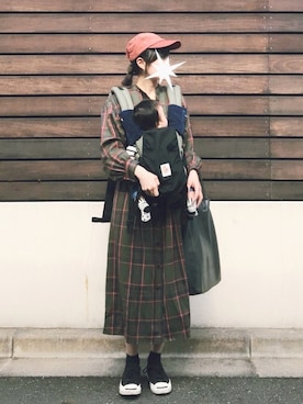 「Calvin Klein（カルバン・クライン）のアイテム（シャツワンピース）」を使った、WTIN さん（レディース・157cm）の秋コーディネート