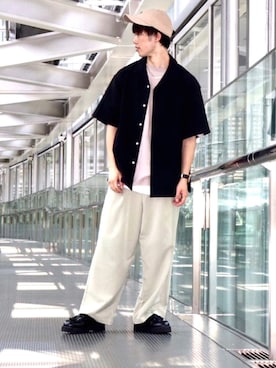「act'm（アクトム）のアイテム（シューズ）」を使った、RIKUさん（メンズ・171cm）の夏コーディネート