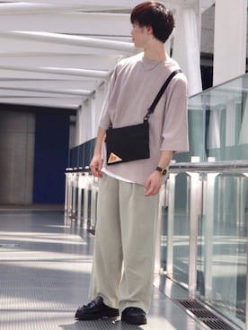「act'm（アクトム）のアイテム（シューズ）」を使った、RIKUさん（メンズ・171cm）の秋コーディネート