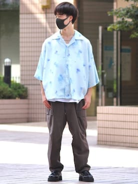 「act'm（アクトム）のアイテム（シューズ）」を使った、RIKUさん（メンズ・171cm）の夏コーディネート