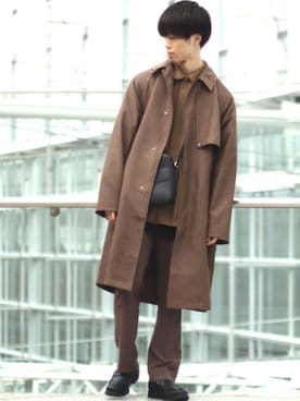 「STUDIOUS（ステュディオス）のアイテム（パンツ）」を使った、RIKUさん（メンズ・171cm）の秋コーディネート