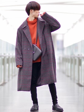 「LILL（リル）のアイテム（デニムパンツ）」を使った、RIKUさん（メンズ・171cm）の秋コーディネート