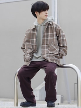 「MONKEY TIME（モンキータイム）のアイテム（ブルゾン）」を使った、RIKUさん（メンズ・171cm）の秋コーディネート