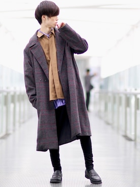 「LILL（リル）のアイテム（デニムパンツ）」を使った、RIKUさん（メンズ・171cm）の秋コーディネート