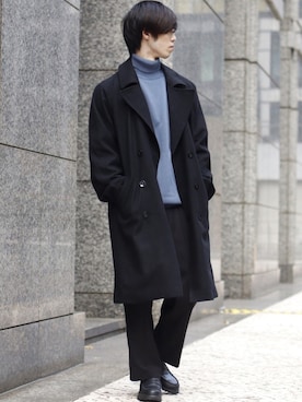 「STUDIOUS（ステュディオス）のアイテム（トップス）」を使った、RIKUさん（メンズ・171cm）の冬コーディネート