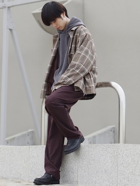 「MONKEY TIME（モンキータイム）のアイテム（ブルゾン）」を使った、RIKUさん（メンズ・171cm）の冬コーディネート