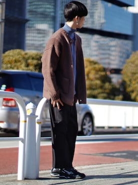 「STUDIOUS（ステュディオス）のアイテム（トップス）」を使った、RIKUさん（メンズ・171cm）の冬コーディネート