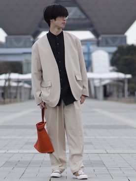 「Lui's（ルイス）のアイテム（バッグ）」を使った、RIKUさん（メンズ・171cm）の冬コーディネート