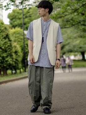 「Libra Cue（リブラ キュー）のアイテム」を使った、RIKUさん（メンズ・171cm）の春コーディネート