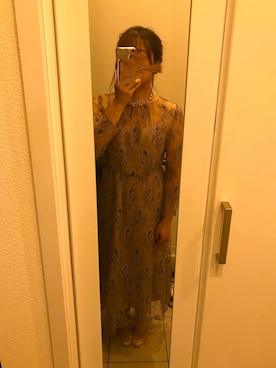 「アイテム（ドレス、ピンク系）」を使った、mi＊さん（レディース・148cm）の秋コーディネート