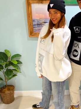 「RVCA（ルーカ）のアイテム」を使った、murasaki_officialさん（レディース・156cm）の秋コーディネート