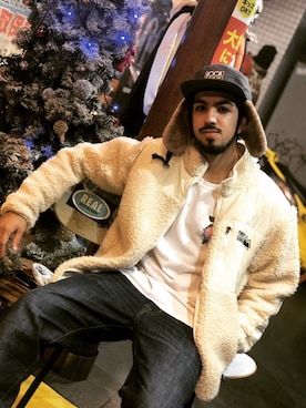 「FIRST DOWN（ファーストダウン）のアイテム（ブルゾン）」を使った、murasaki_officialさん（メンズ・167cm）の秋コーディネート